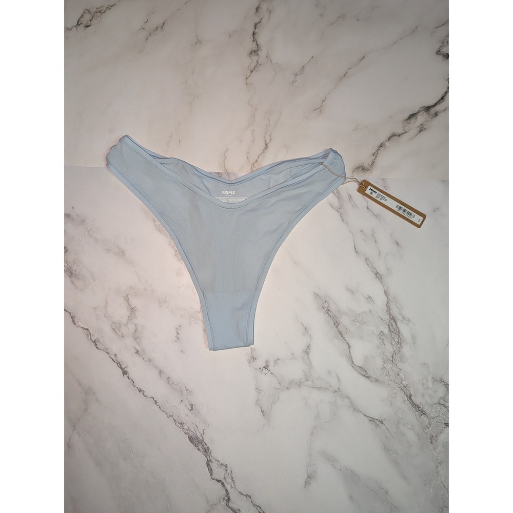 SKIMS‎ Fits Everybody Dipped Front Thong Opal Blue PN-DTH-2027 Womens 3X NWT